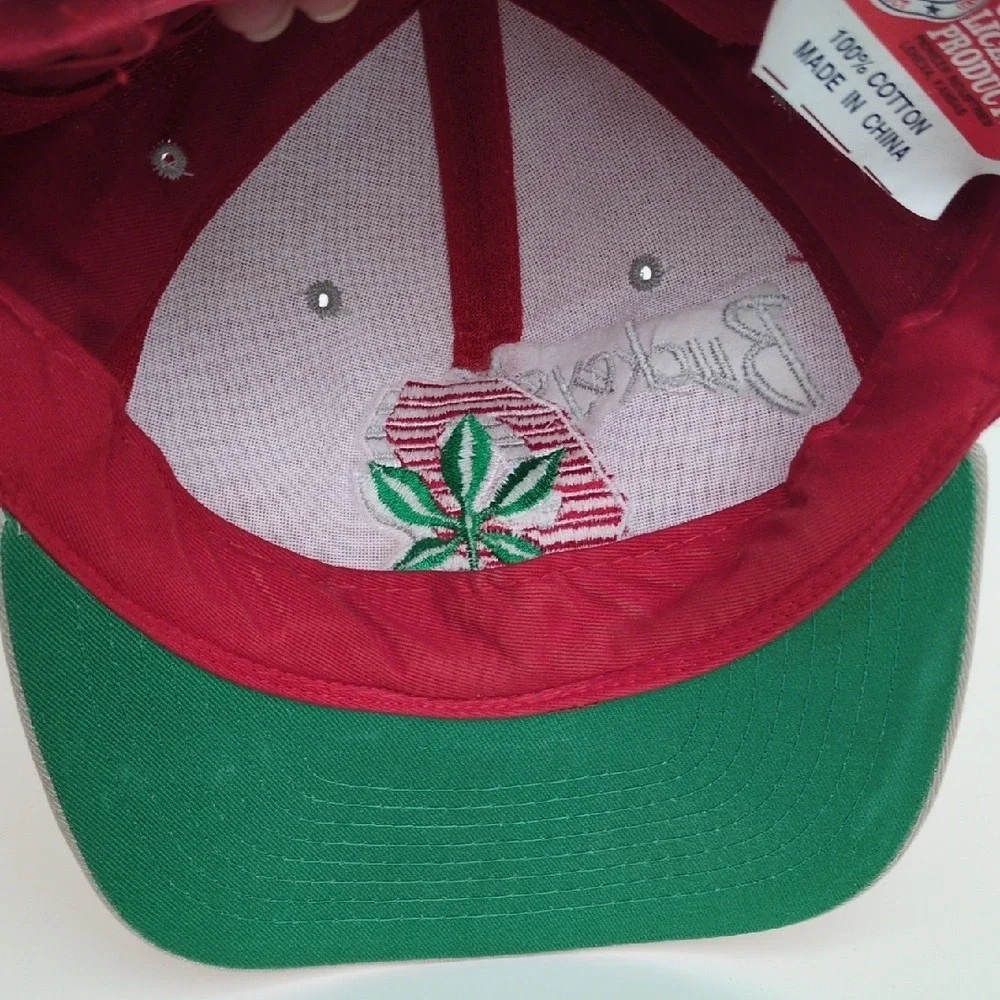 Ohio State Buckeyes Nutmeg Logo Hat - Red & Gray Strapback‎ Cap